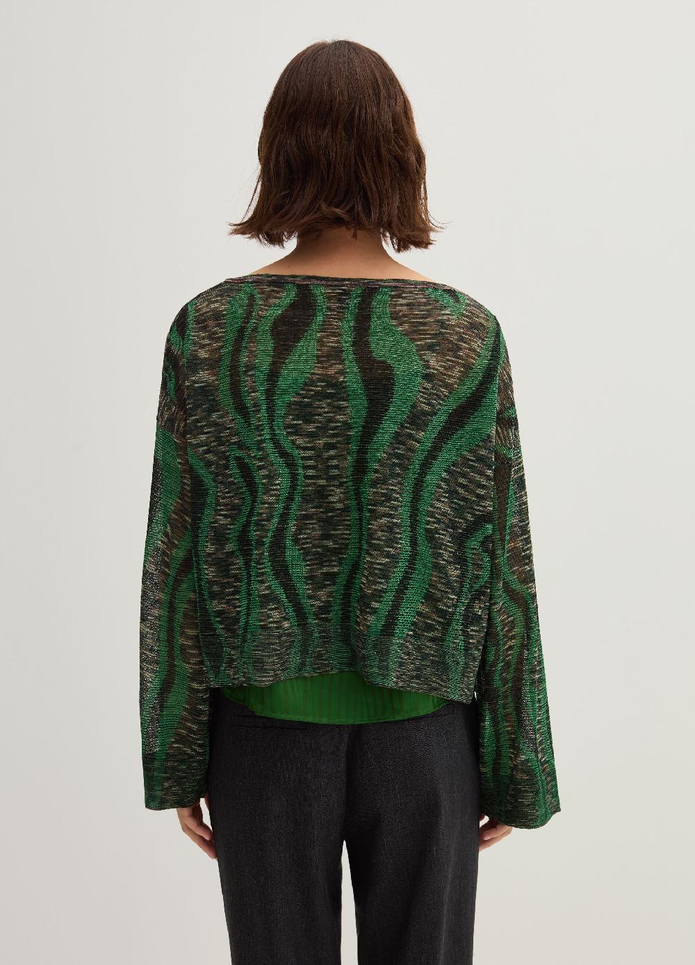 Stefanel Maglia con intarsio a maniche lunghe Sconto