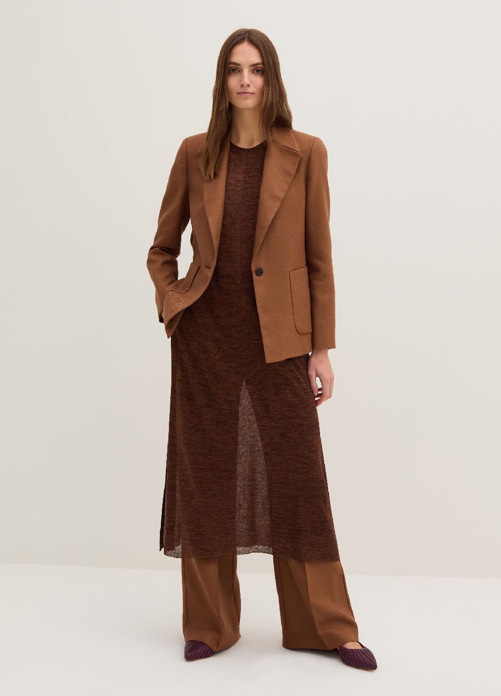 Stefanel Blazer monopetto in shiny twill con tasche Offerte