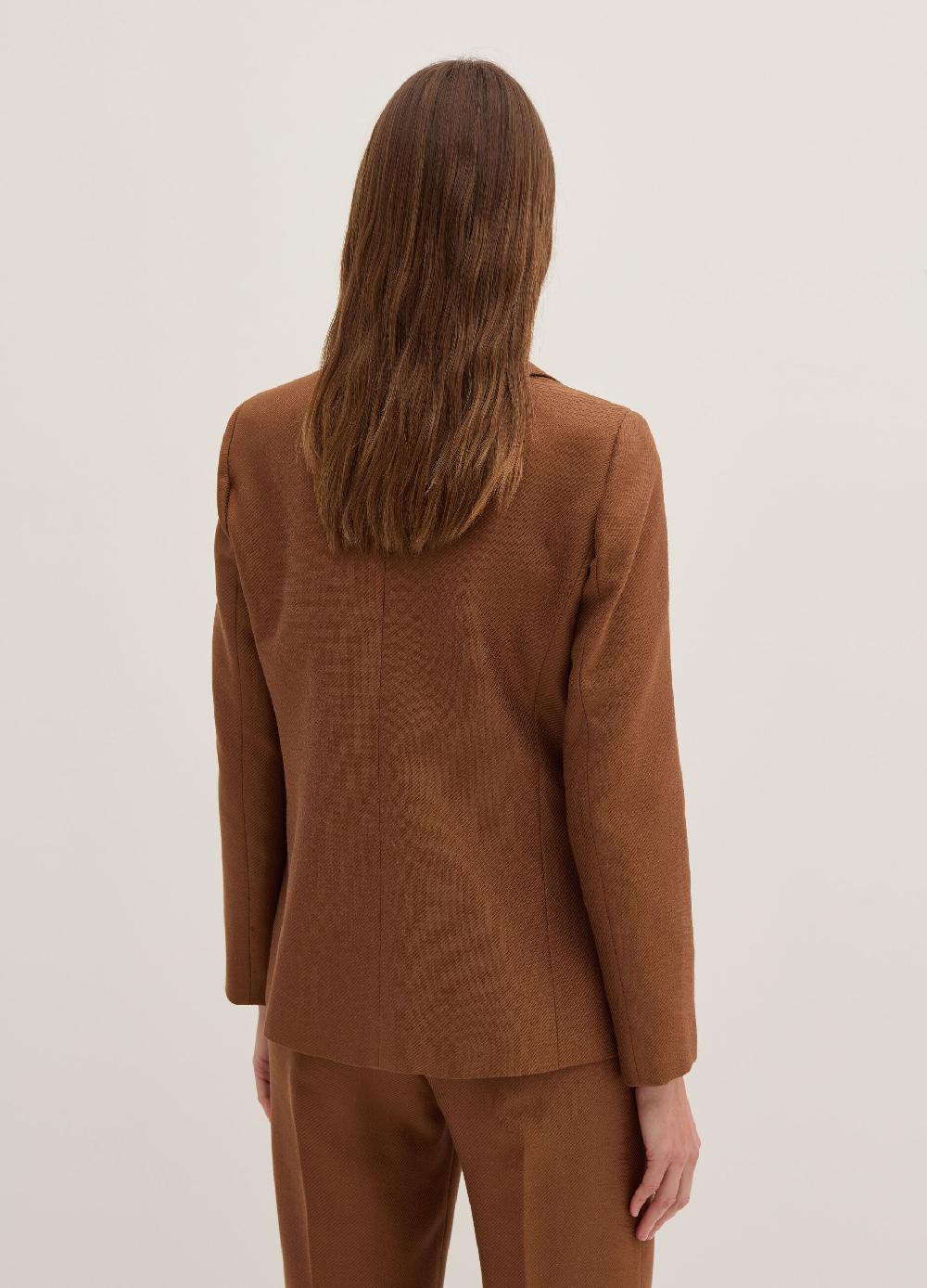 Stefanel Blazer monopetto in shiny twill con tasche Offerte