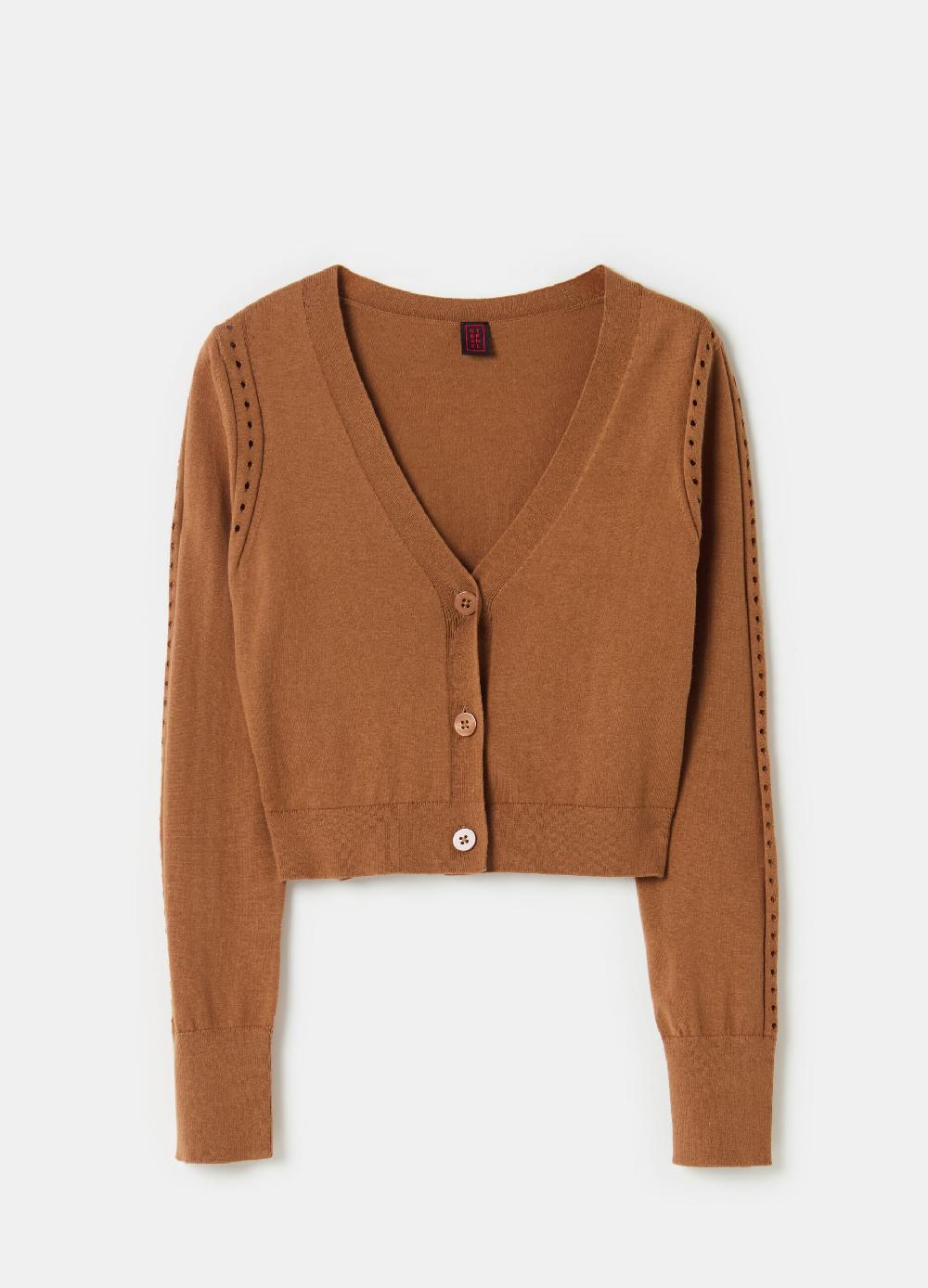 Stefanel Cardigan con dettagli traforati scollo a V I Più Venduti