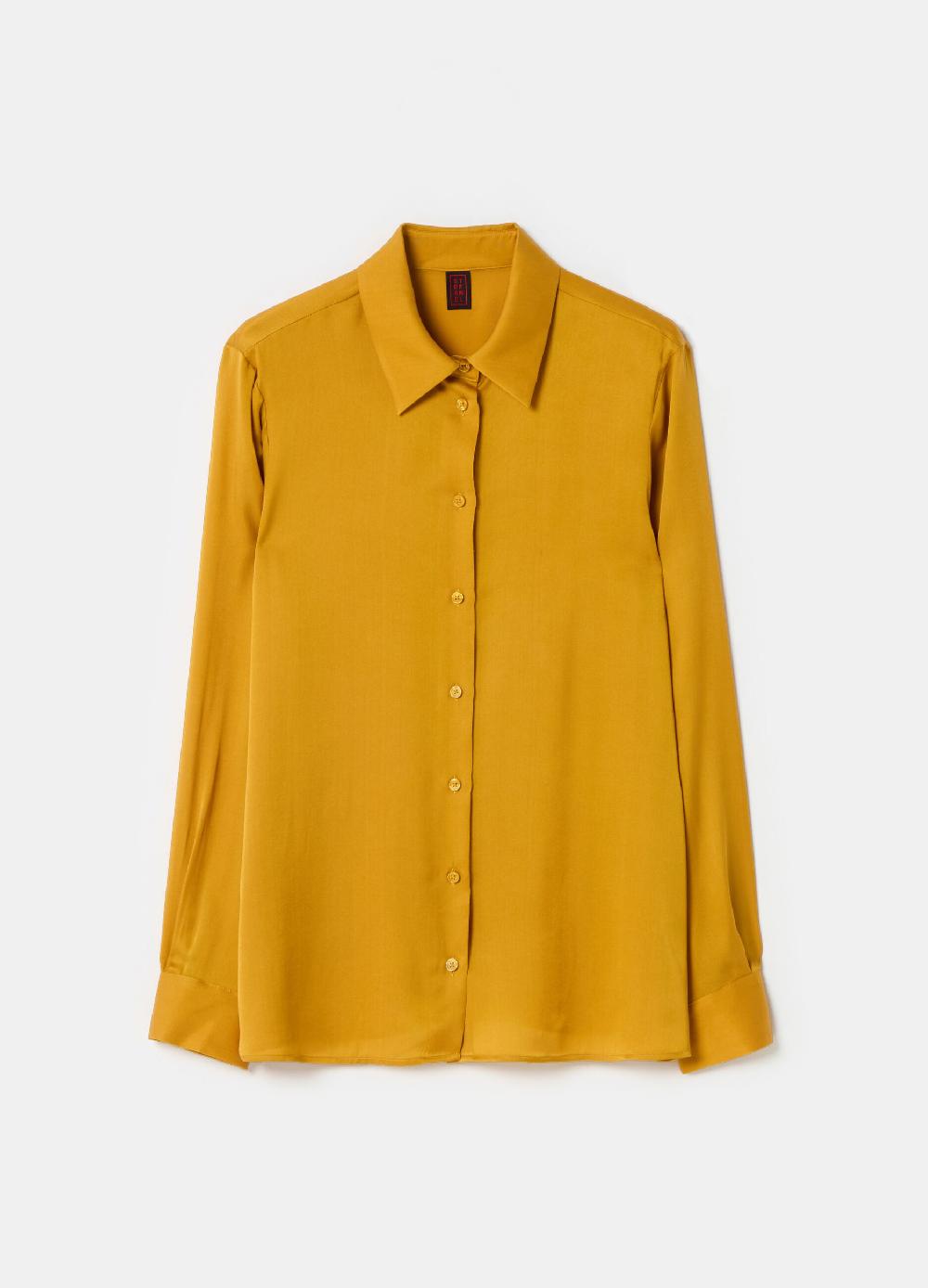 Stefanel Camicia regular fit in satin Vendite Flash