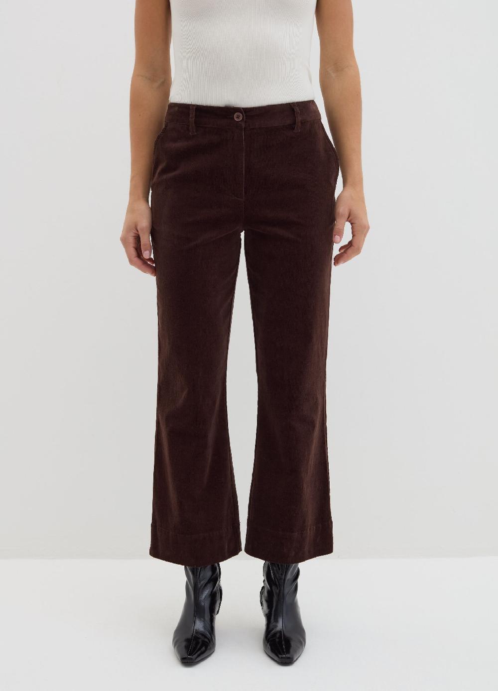 Stefanel Pantalone flare fit in corduroy In Saldo