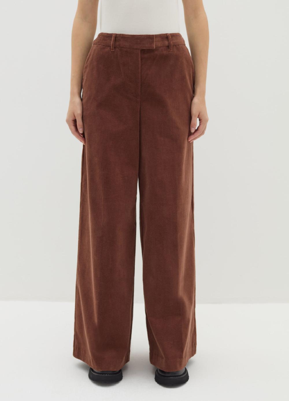 Stefanel Pantalone a gamba larga in corduroy Italy