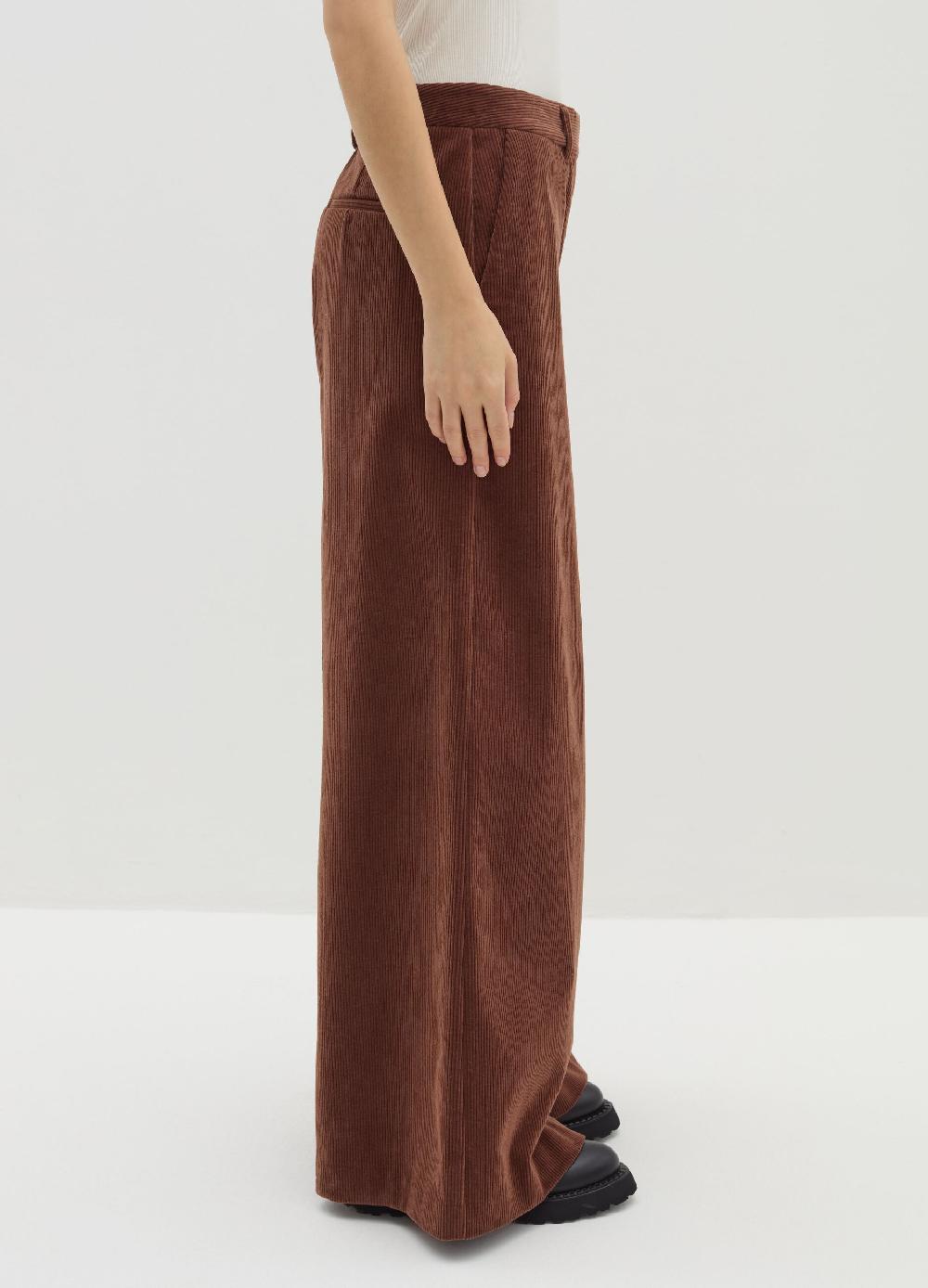 Stefanel Pantalone a gamba larga in corduroy Italy