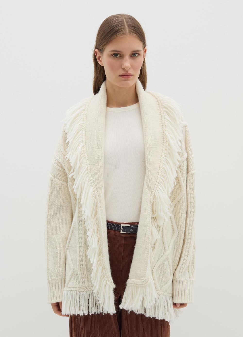 Stefanel Cardigan a rombi con frange Rilascio limitato