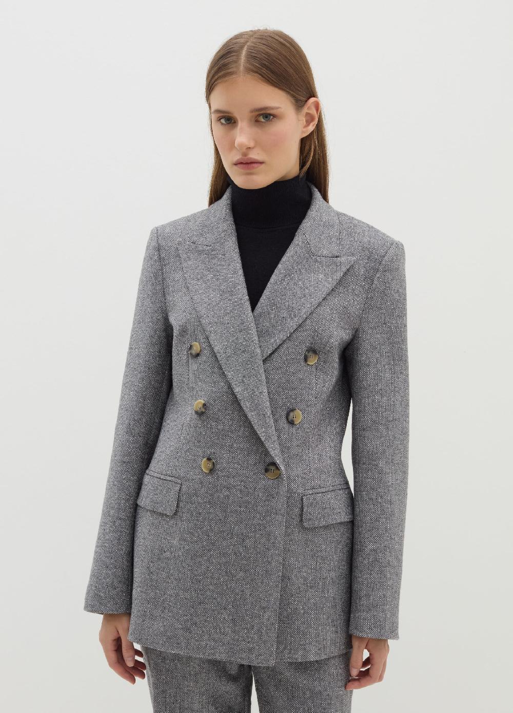 Stefanel Blazer doppiopetto in tweed Negozi Online