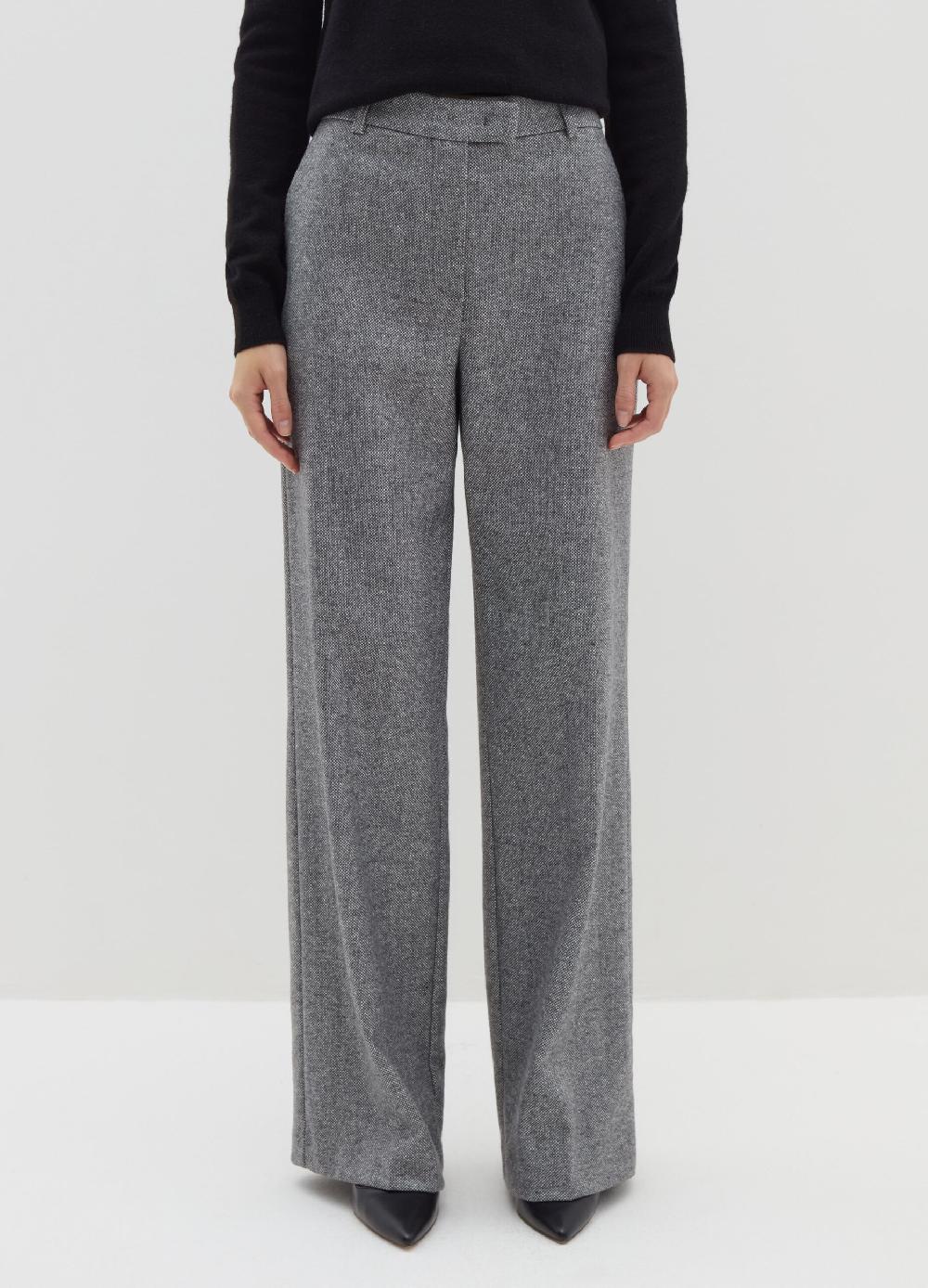 Stefanel Pantalone palazzo in tweed Sostegno trimestrale