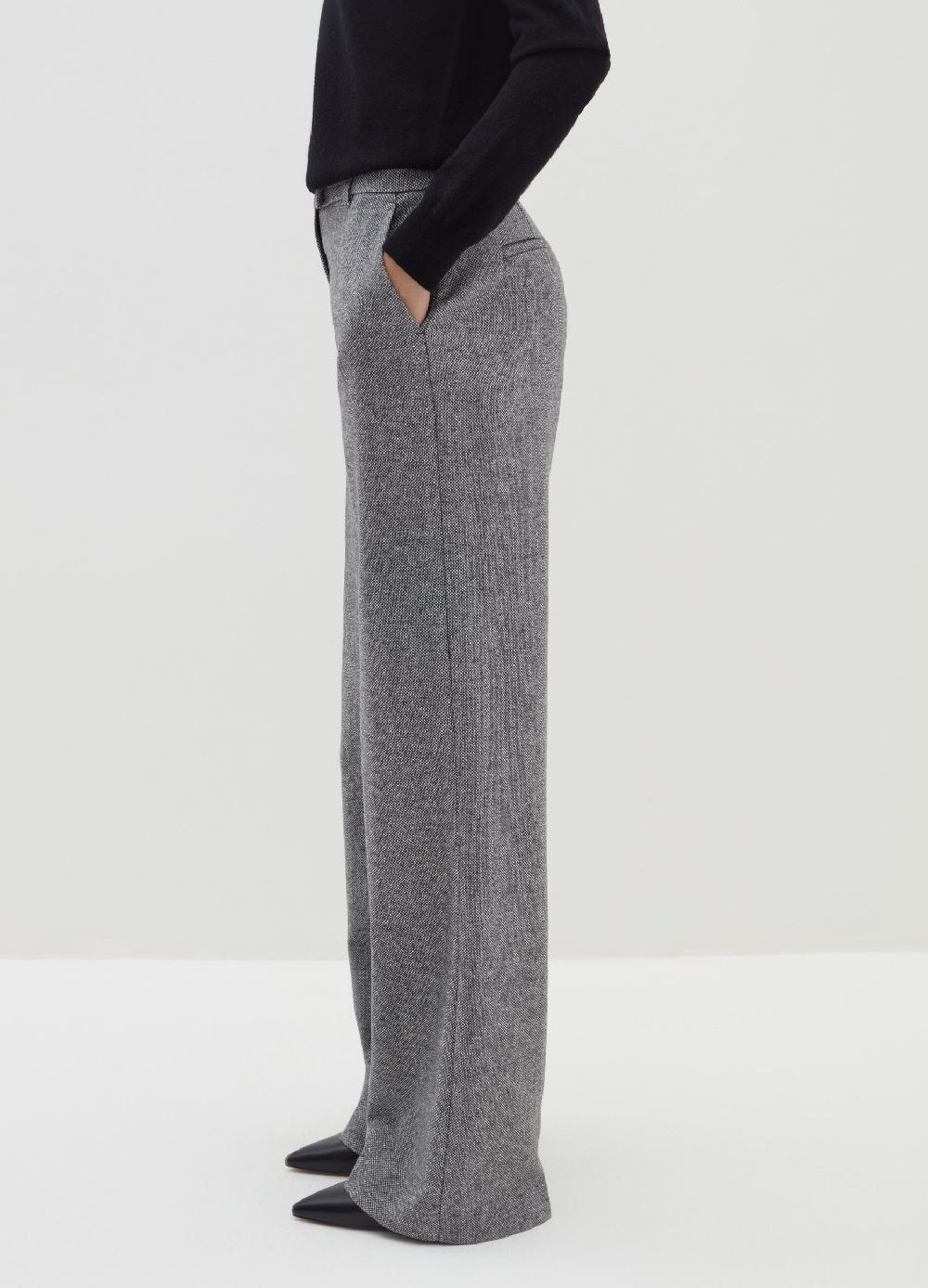 Stefanel Pantalone palazzo in tweed Sostegno trimestrale