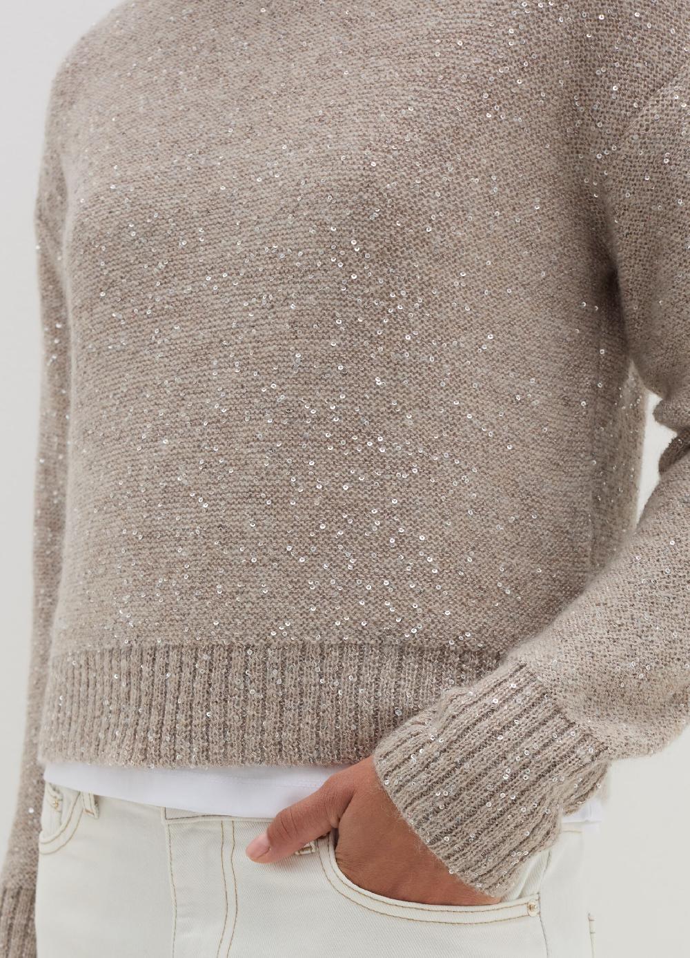 Stefanel Pullover in mohair con micro paillettes Novità