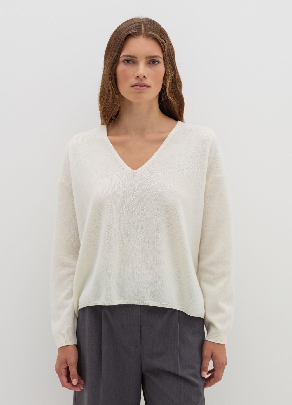 Stefanel Pullover in lana e cashmere con scollo a V Presa