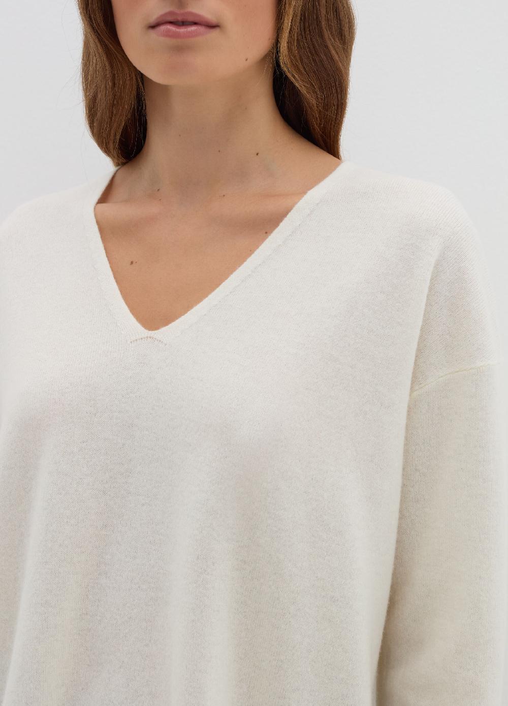 Stefanel Pullover in lana e cashmere con scollo a V Presa