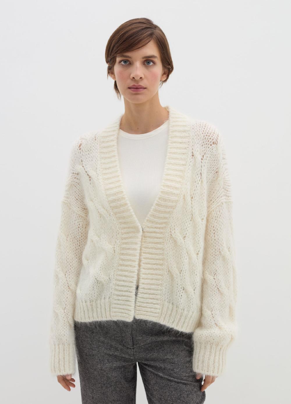 Stefanel Cardigan oversize a treccia con scollo a V Offerta