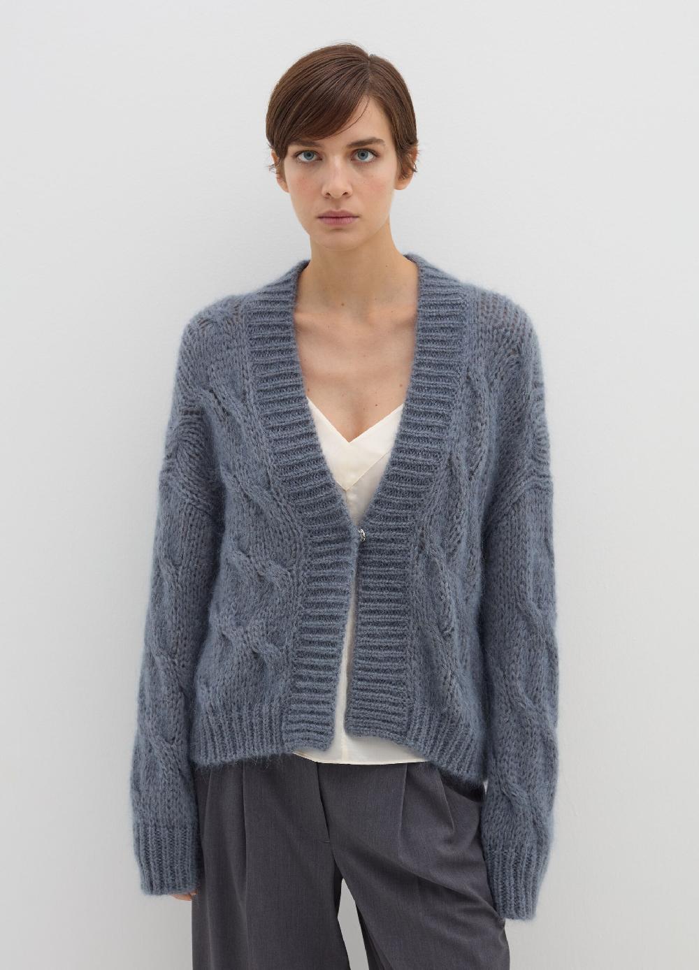 Stefanel Cardigan oversize a treccia con scollo a V Economico