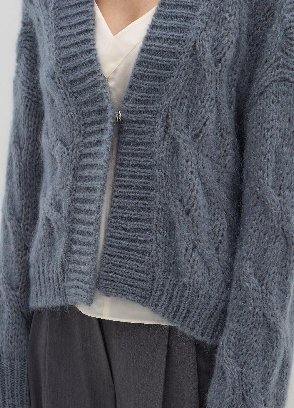 Stefanel Cardigan oversize a treccia con scollo a V Economico