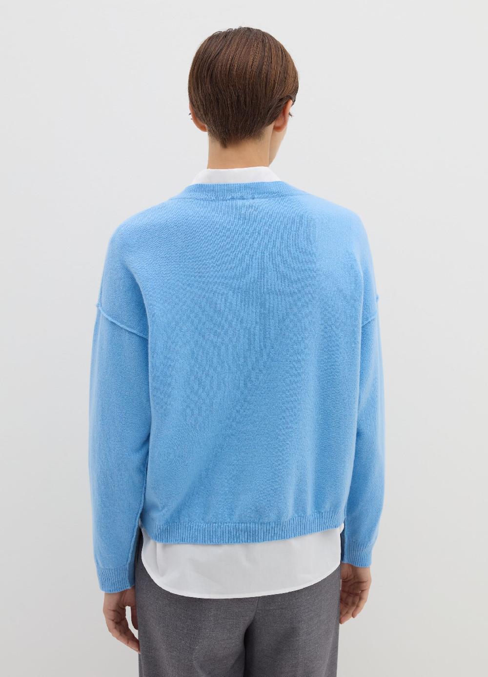 Stefanel Pullover in lana viscosa e cashmere con scollo a V Offerte