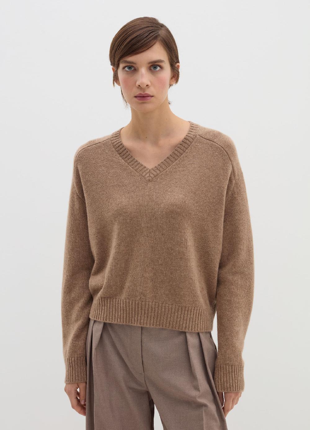 Stefanel Pullover in cashmere con scollo a V In Linea