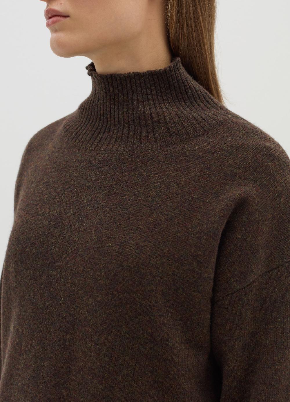 Stefanel Pullover mock neck in lana cardata Negozio