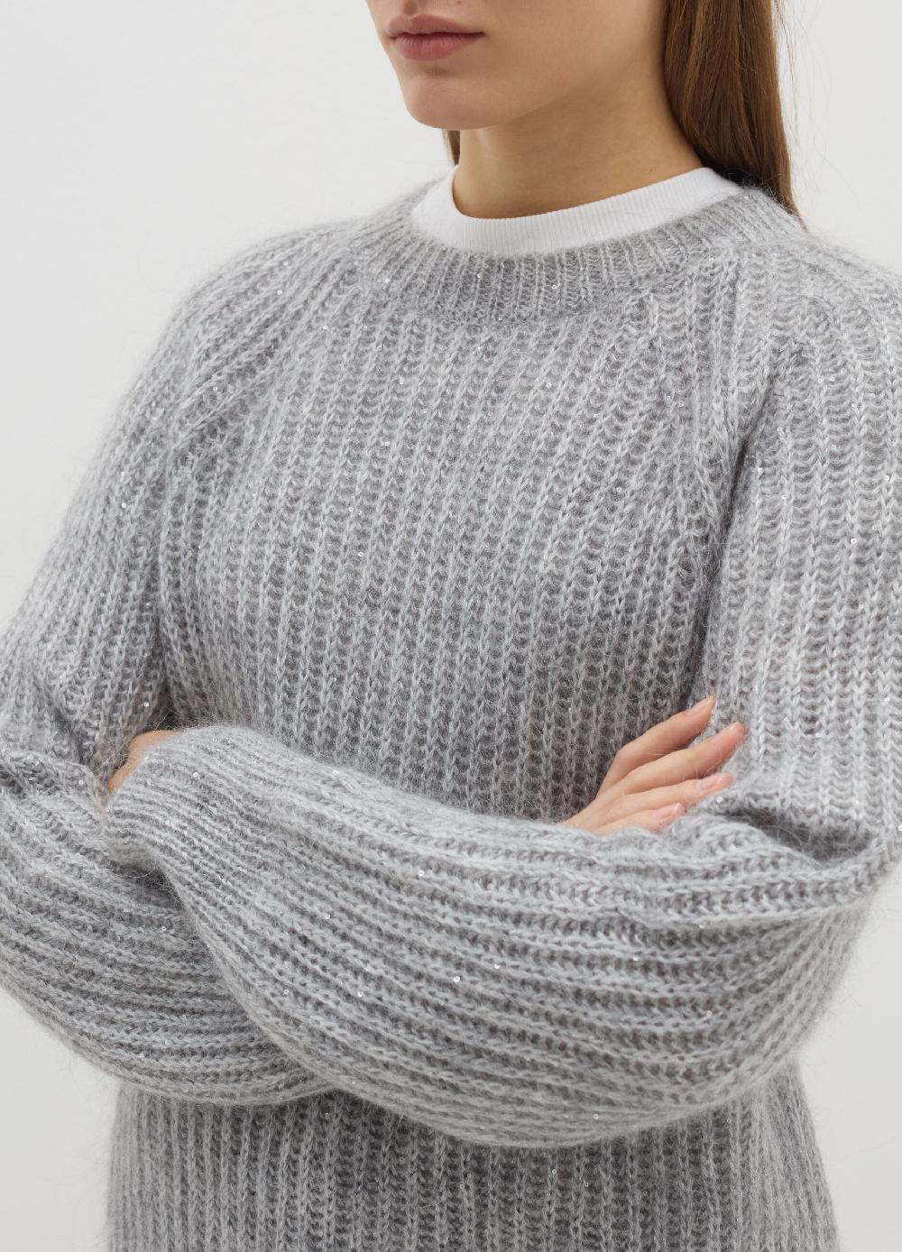 Stefanel Pullover a coste inglesi con micro paillettes 2025