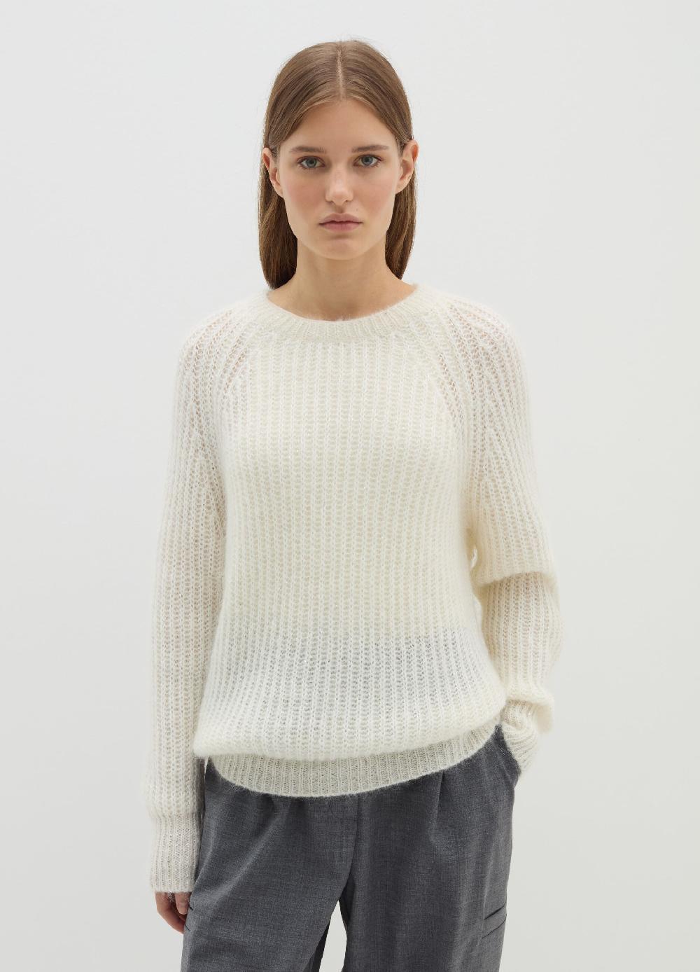Stefanel Pullover a coste inglesi con micro paillettes Italy