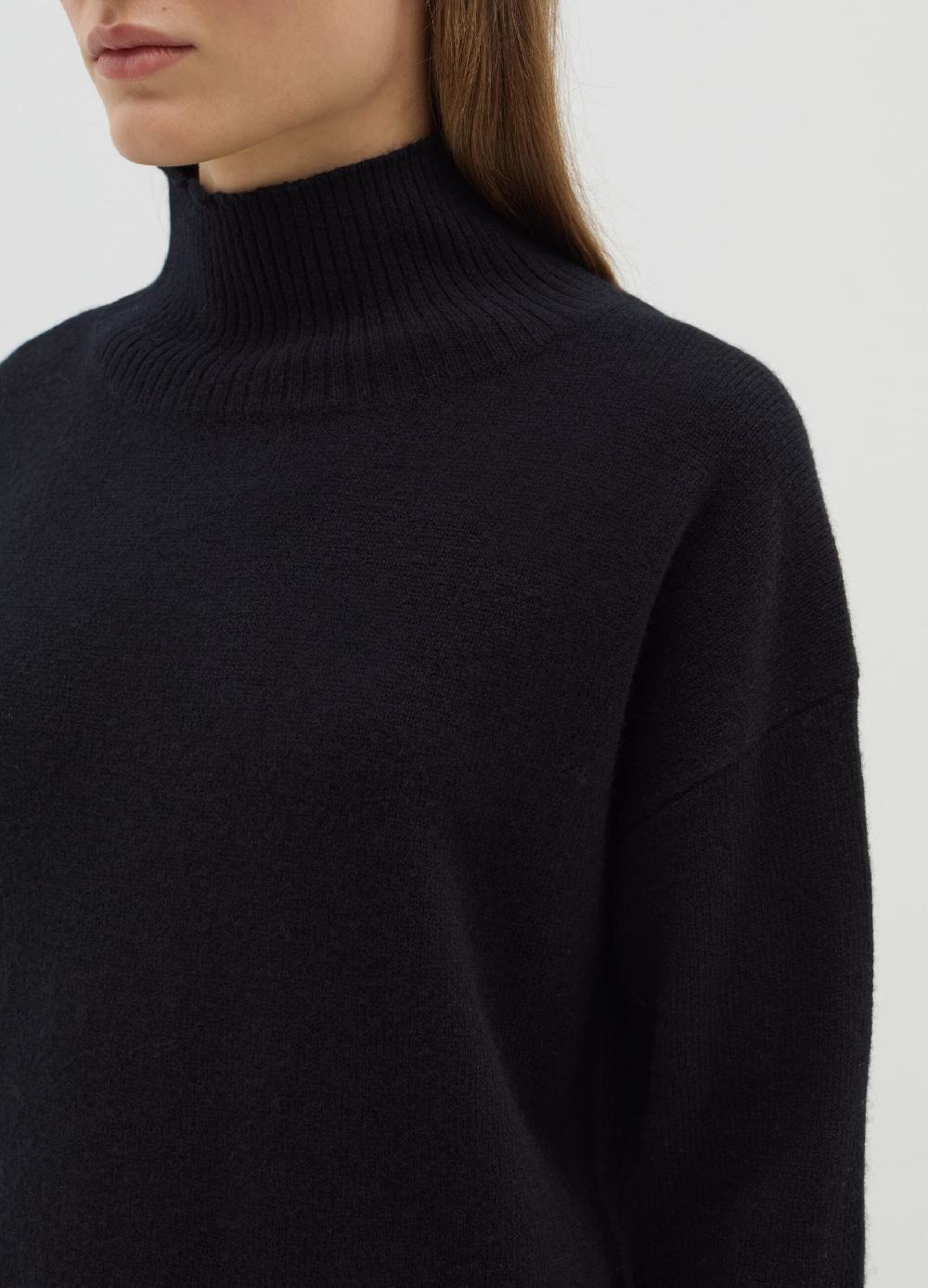 Stefanel Pullover mock neck in lana cardata Italia