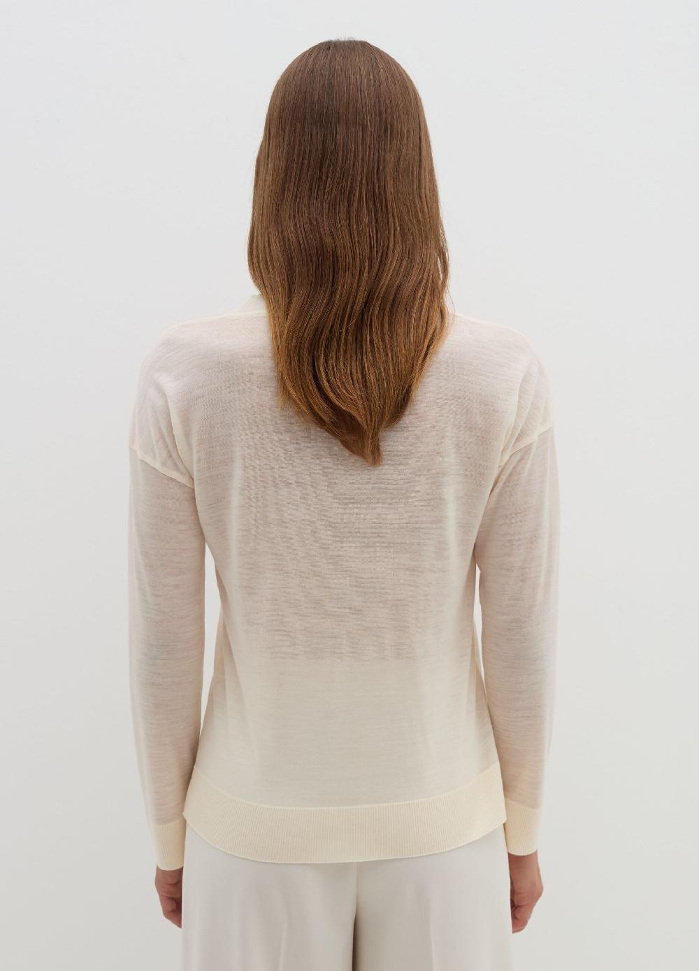Stefanel Maglia a maniche lunghe in lana e Lyocell Promozione