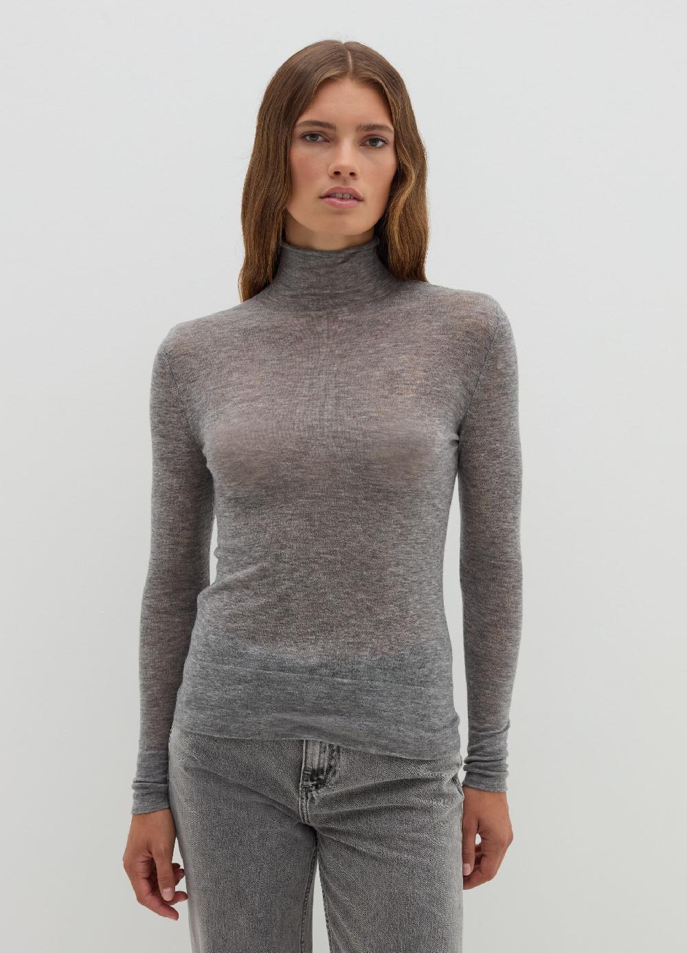 Stefanel T-shirt a collo alto con maniche lunghe Saldi Di Fabbrica