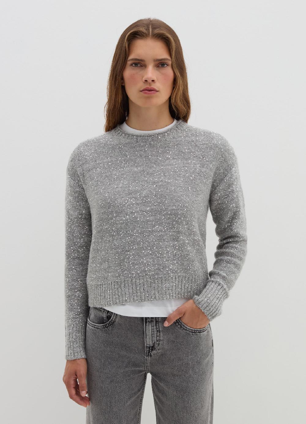 Stefanel Pullover in mohair con micro paillettes Negozio