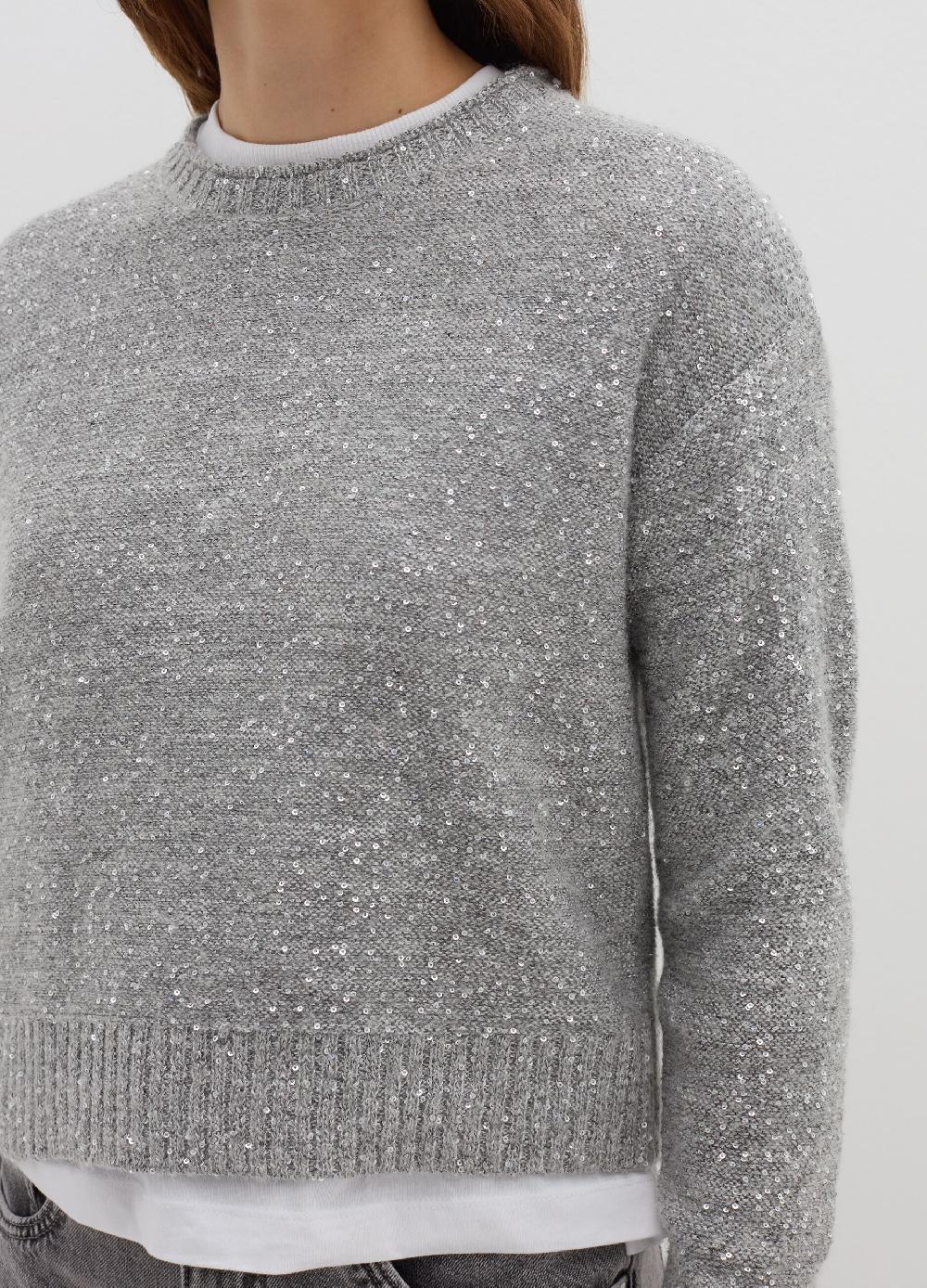 Stefanel Pullover in mohair con micro paillettes Negozio
