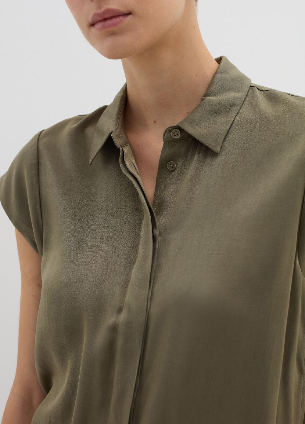 Stefanel Camicia in viscosa a maniche corte Super sconto