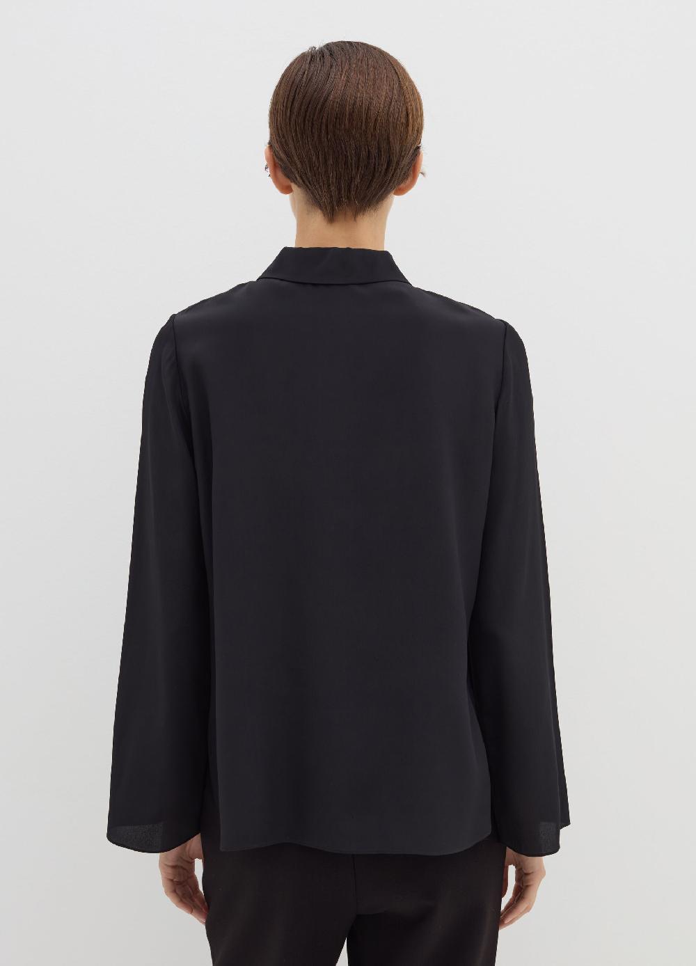 Stefanel Blusa in crêpe de chine con scollo a polo In Linea