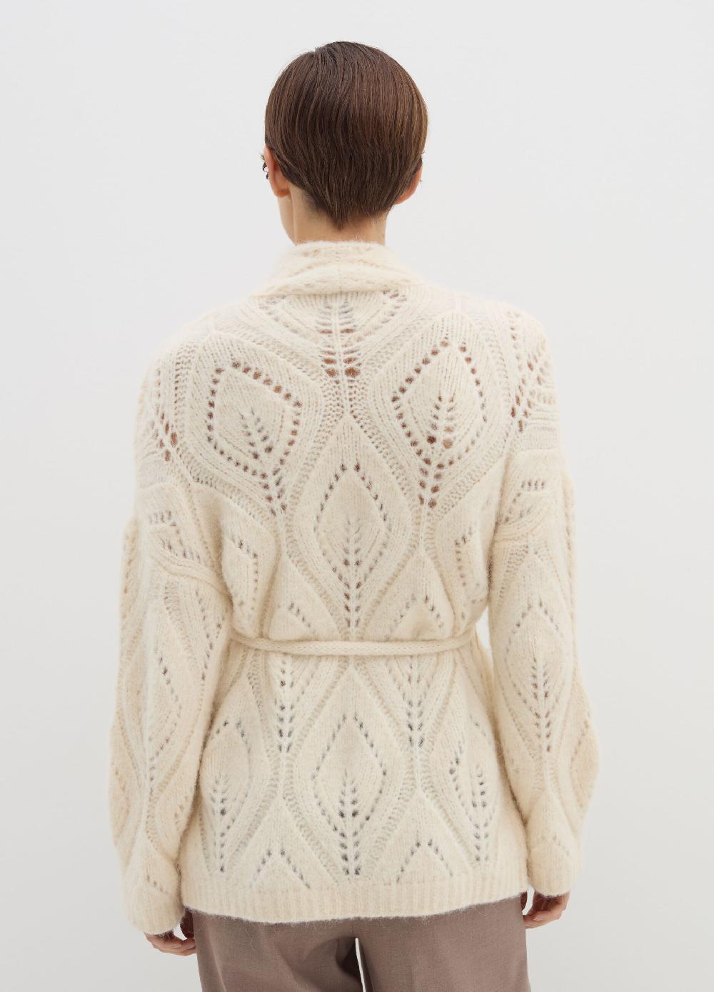 Stefanel Cardigan in alpaca con cintura Vendita