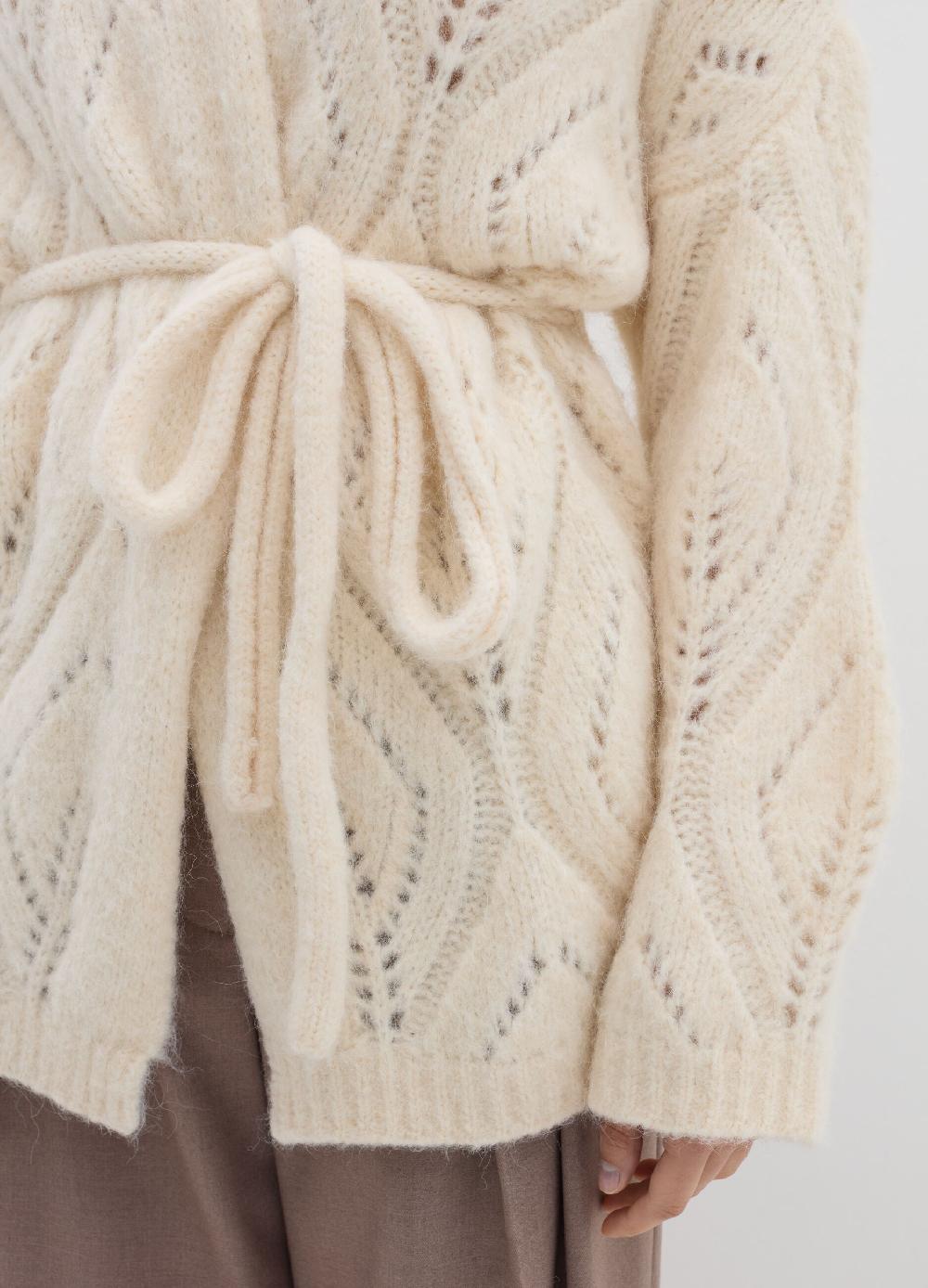 Stefanel Cardigan in alpaca con cintura Vendita