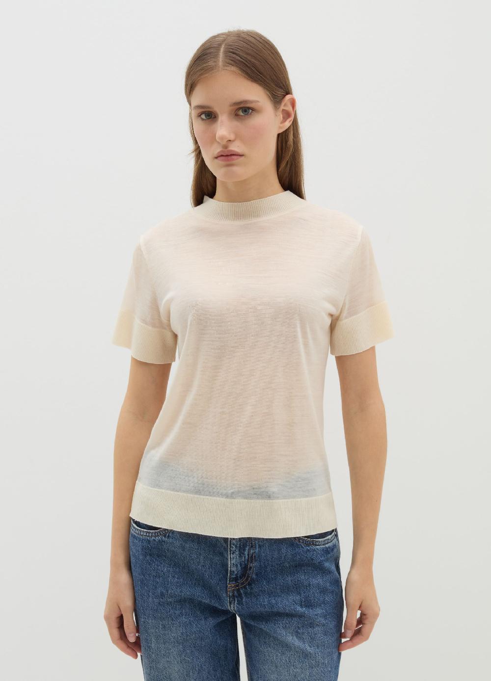 Stefanel T-shirt in lana e Lyocell Spedizione Gratuita