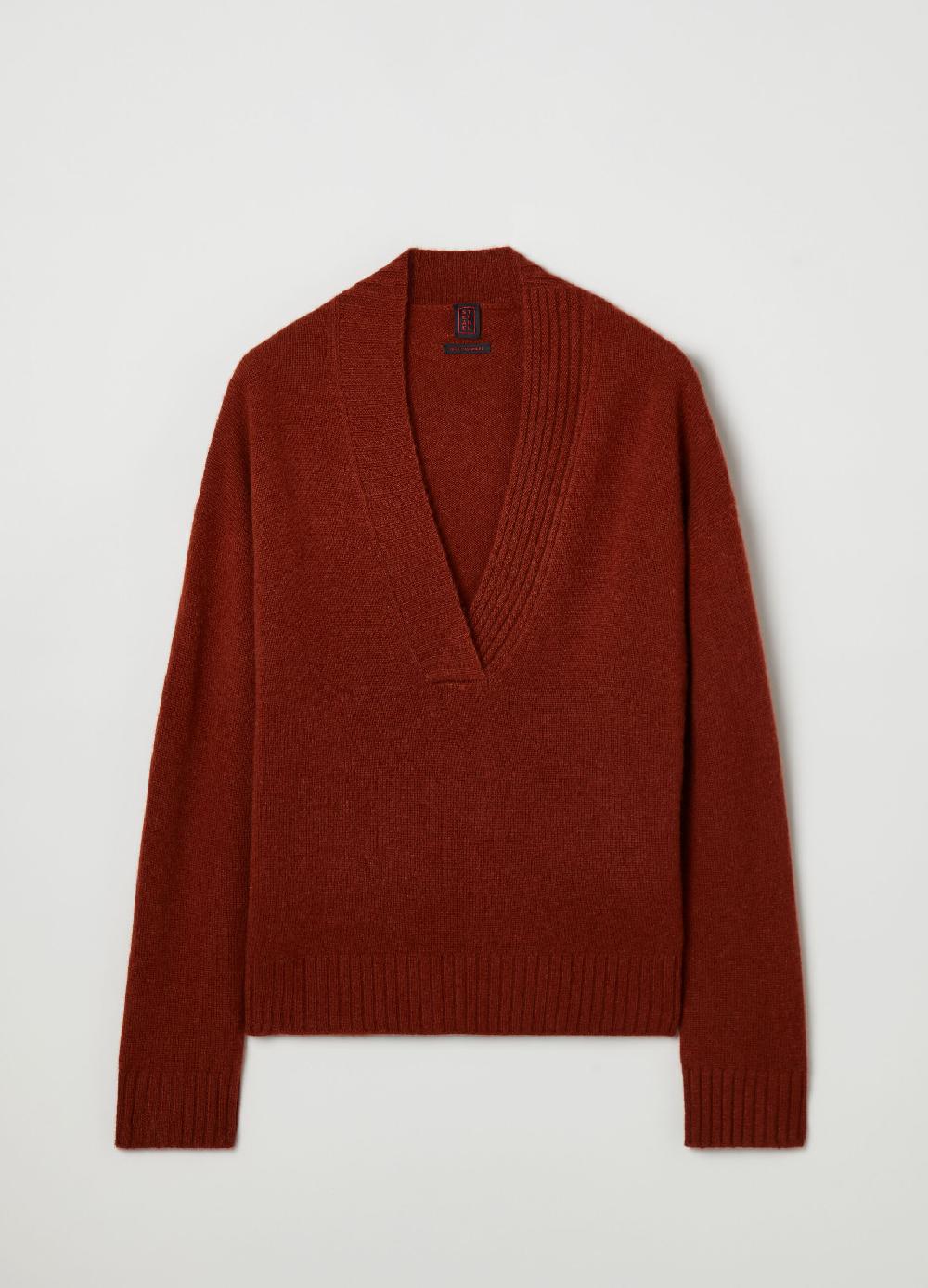 Stefanel Pullover in cashmere con scollo a V Pezzi Unici