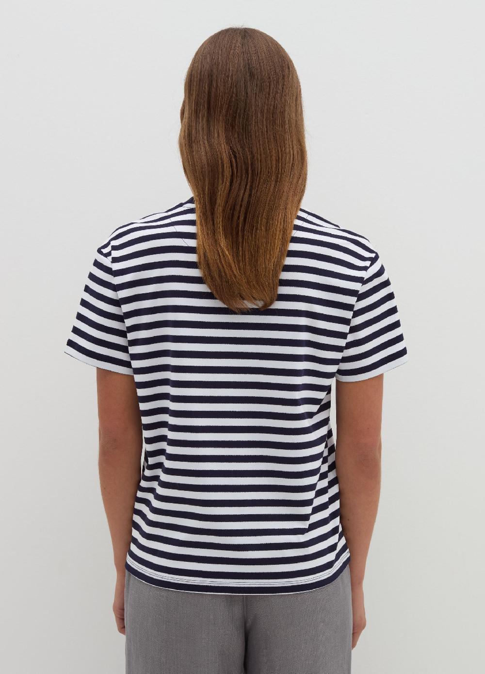Stefanel T-shirt in jersey di cotone a righe Vendite Flash