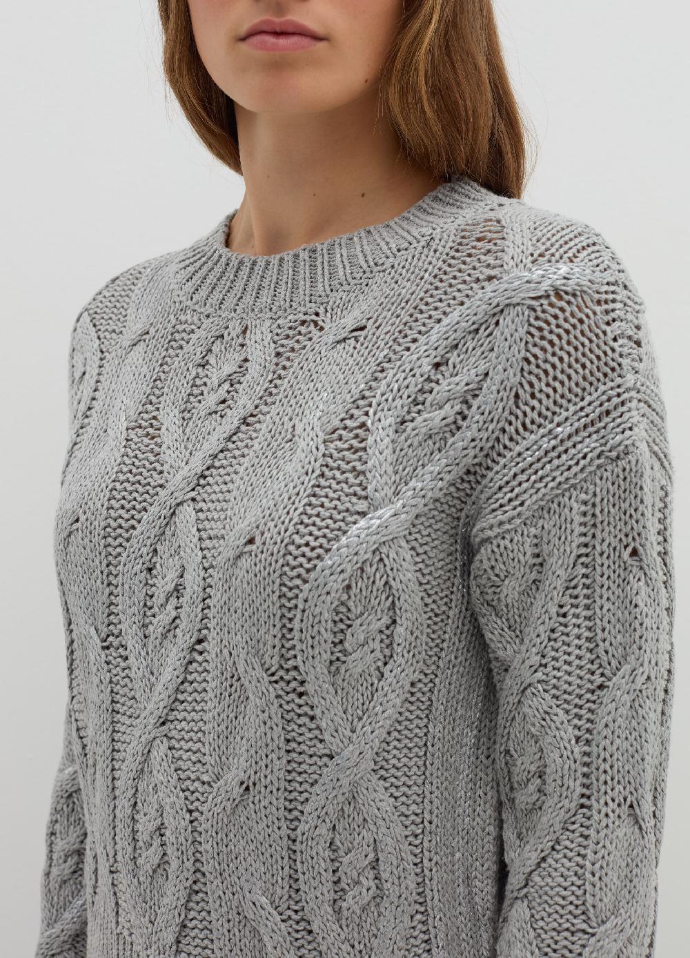 Stefanel Pullover a treccia in misto cotone Nuovo