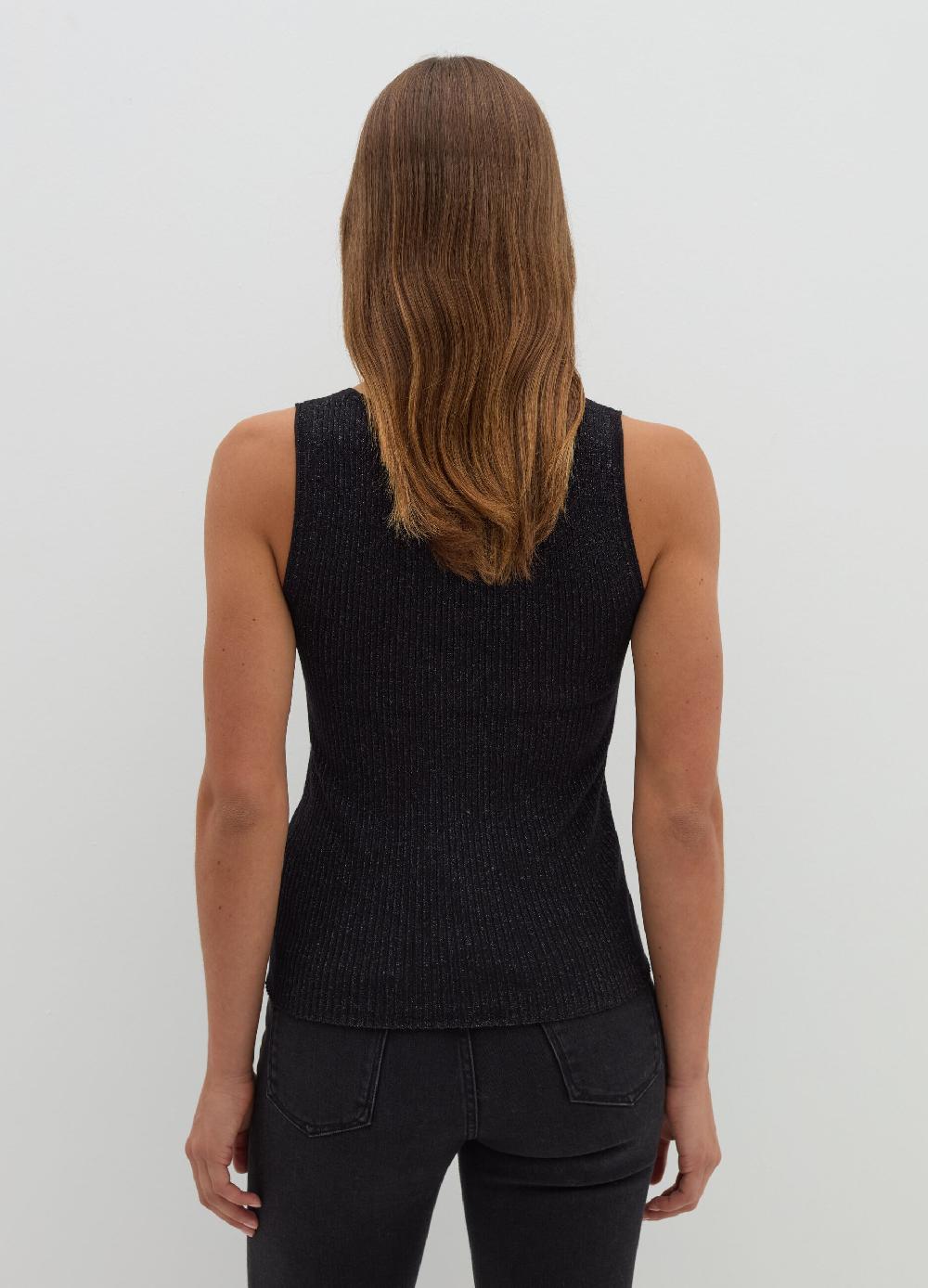 Stefanel Tank top a costine con lurex Vendita