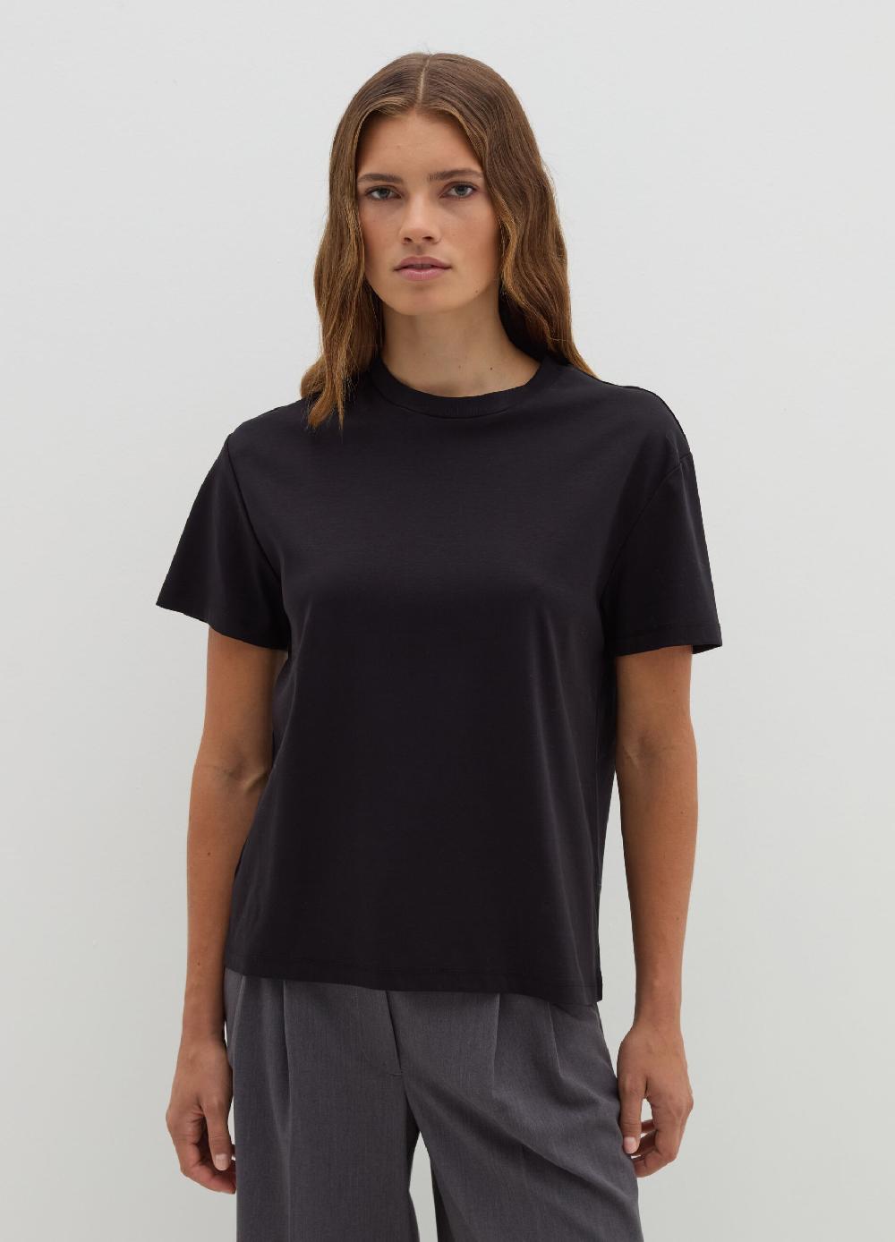 Stefanel T-shirt in jersey con scollo rotondo Spedizione Gratuita