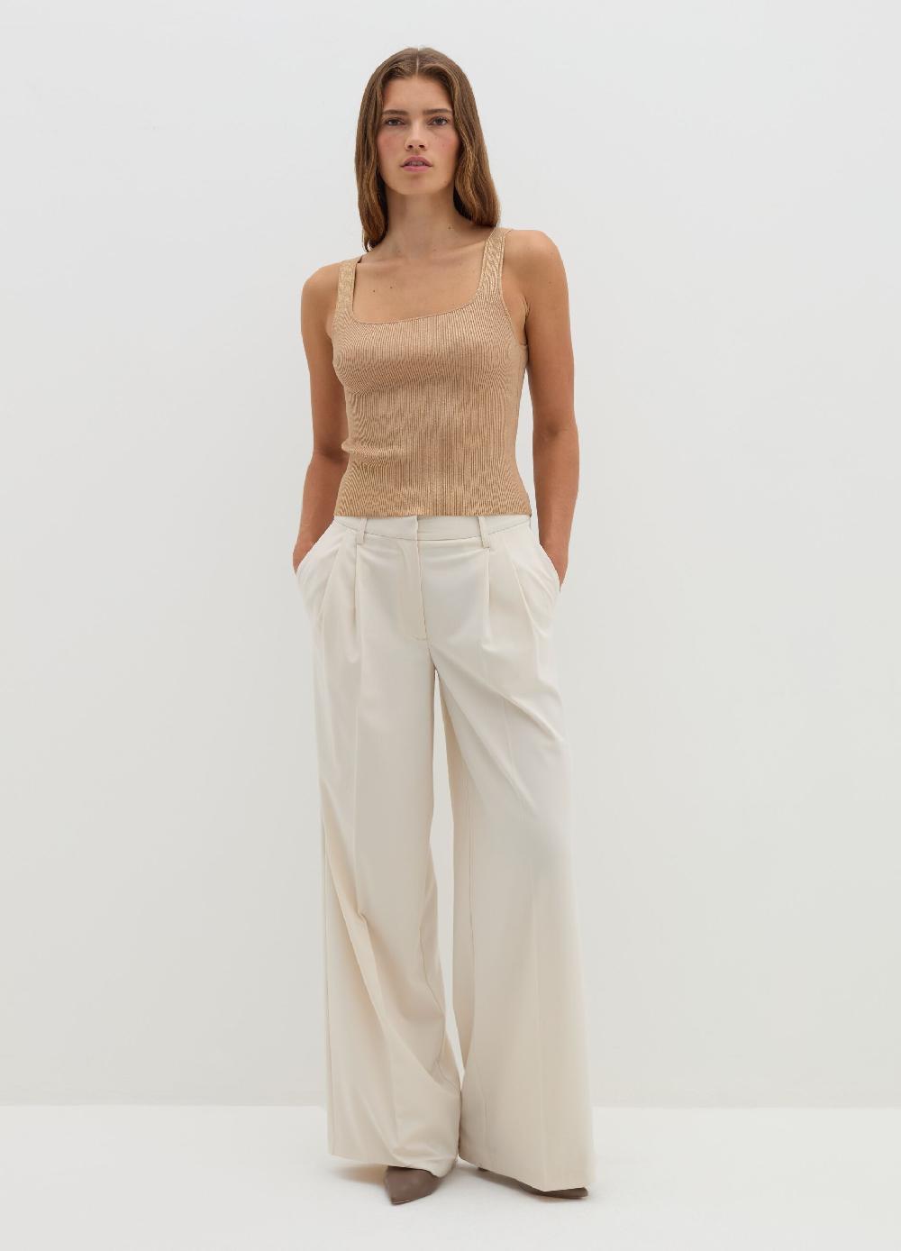 Stefanel Tank top a costine con lurex Pezzi Unici