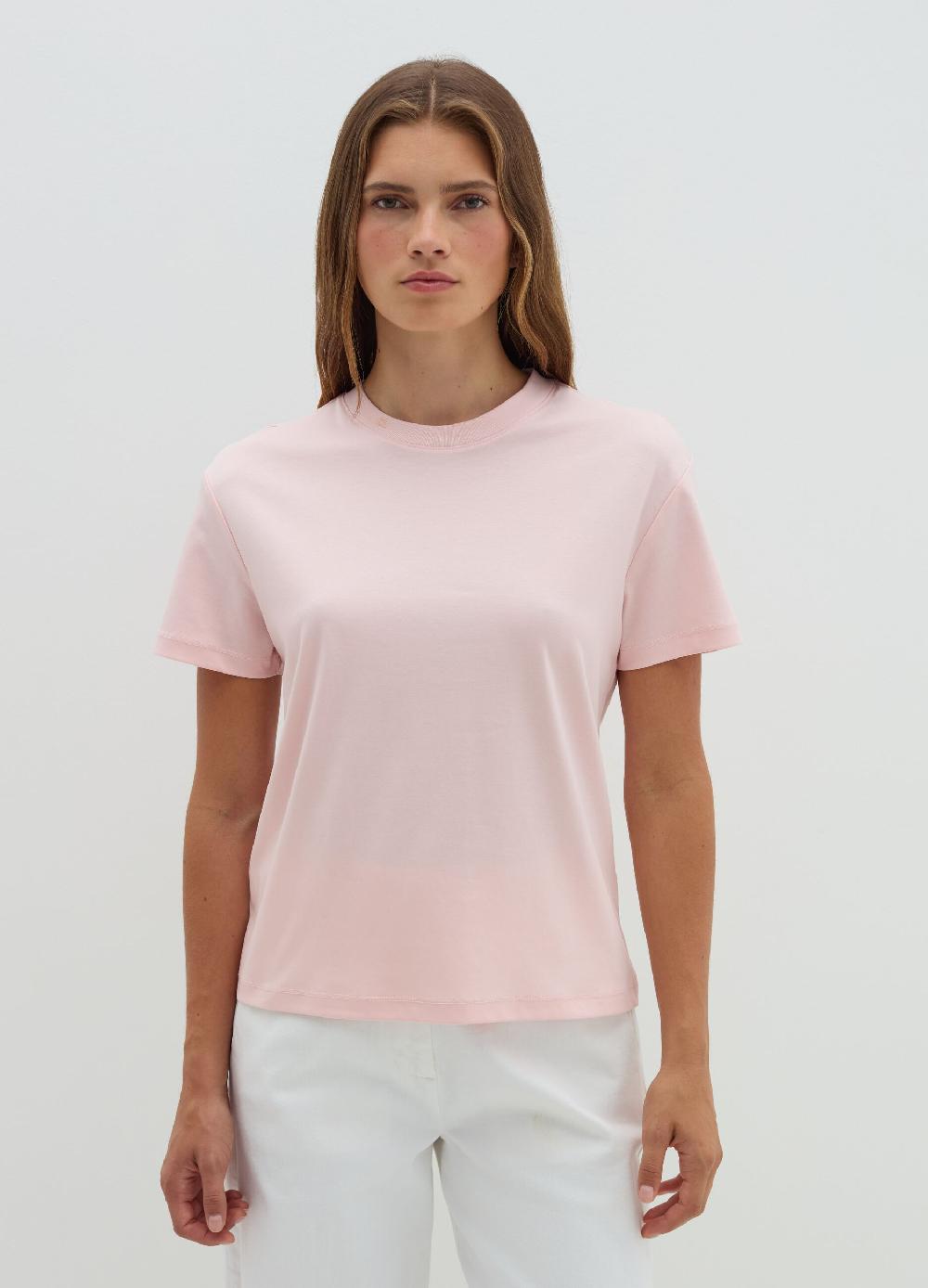 Stefanel T-shirt in jersey con scollo rotondo Qualità Garantita