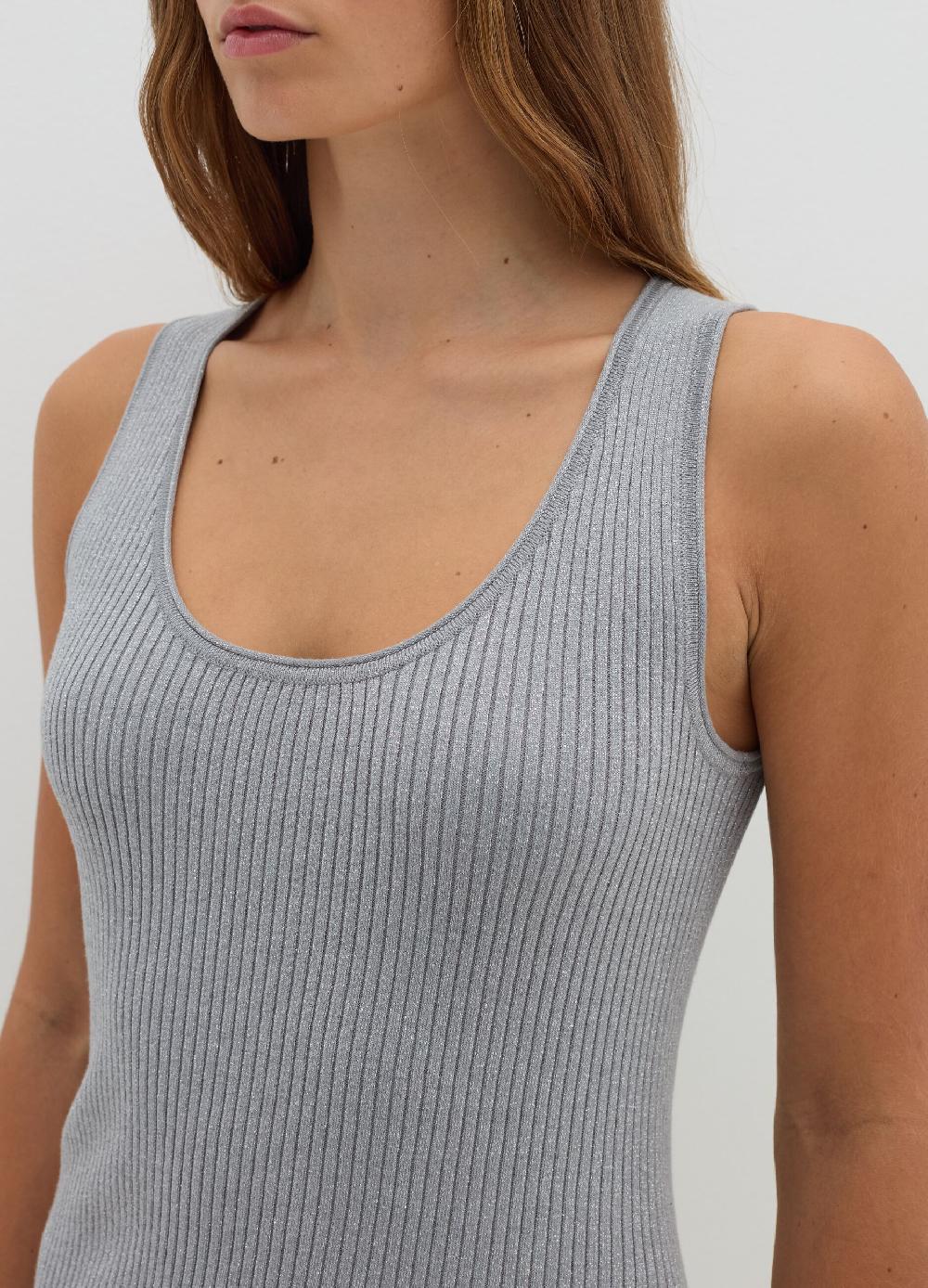 Stefanel Tank top a costine con lurex Promozione Limitata