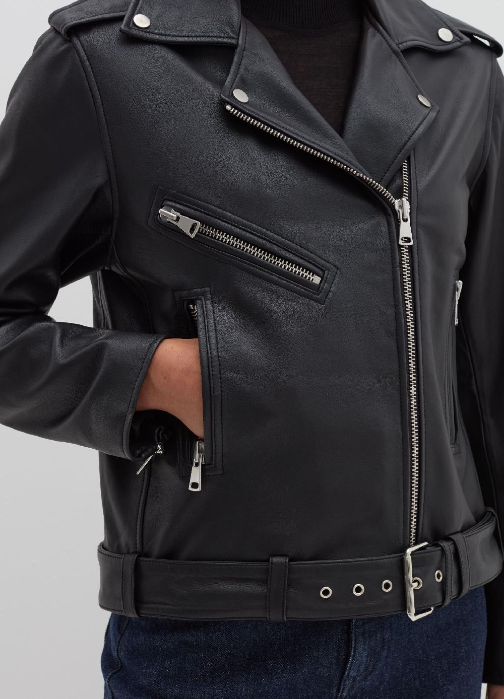 Stefanel Giacca biker in pelle con zip Fino Al -60%