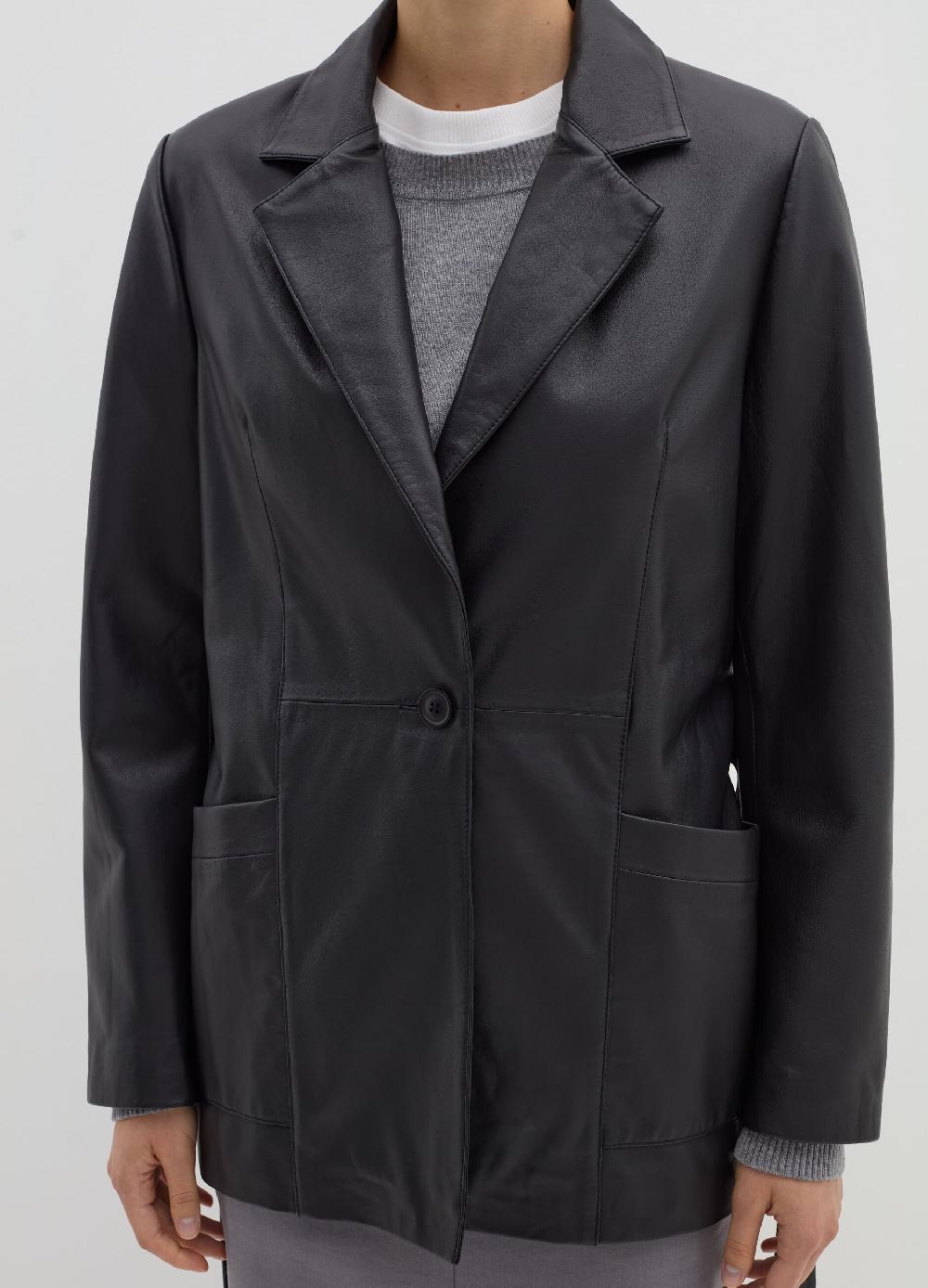 Stefanel Giacca corta in pelle con cintura Shopping Online