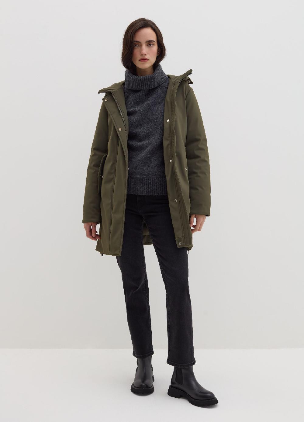 Stefanel Parka in tessuto tecnico con cappuccio Novità