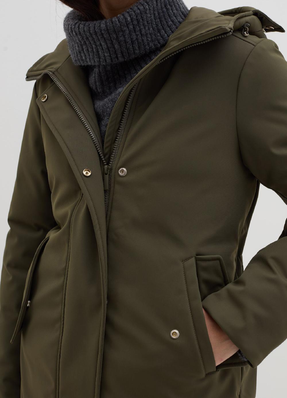 Stefanel Parka in tessuto tecnico con cappuccio Novità
