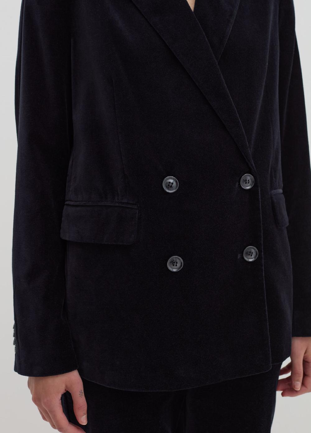 Stefanel Blazer doppiopetto in velluto In Vendita