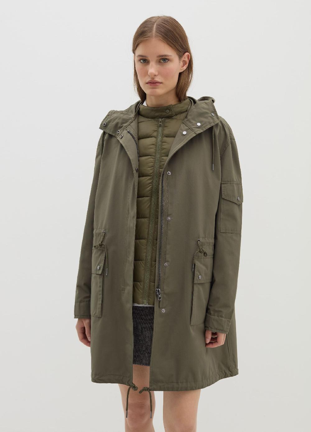 Stefanel Giacca lunga impermeabile con gilet interno Saldi