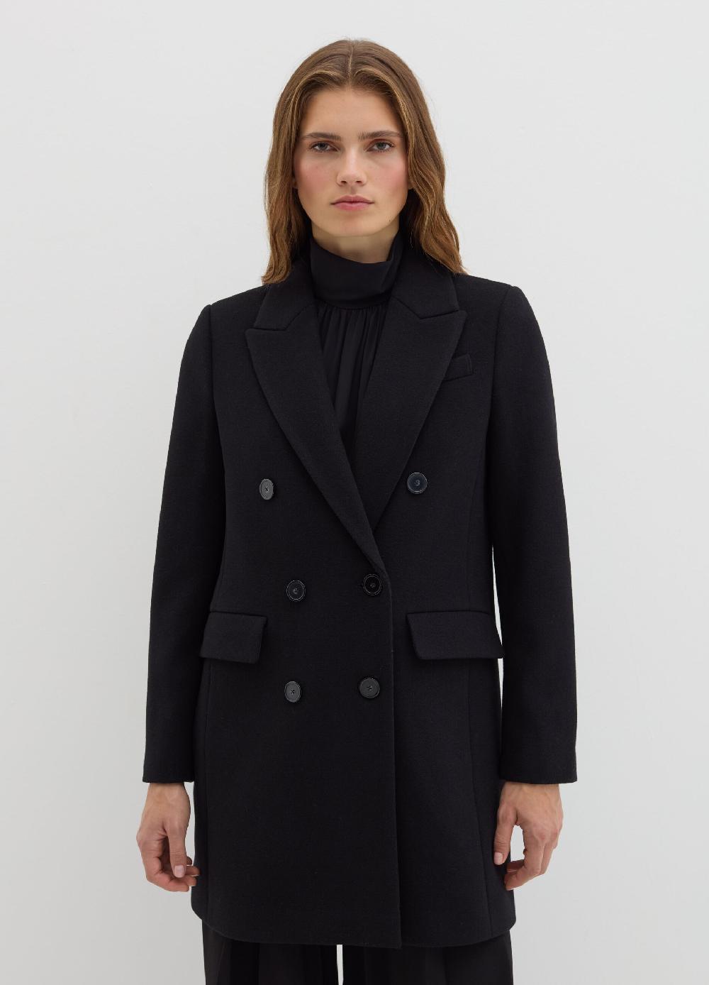Stefanel Cappotto doppiopetto in panno Saldi Di Fabbrica