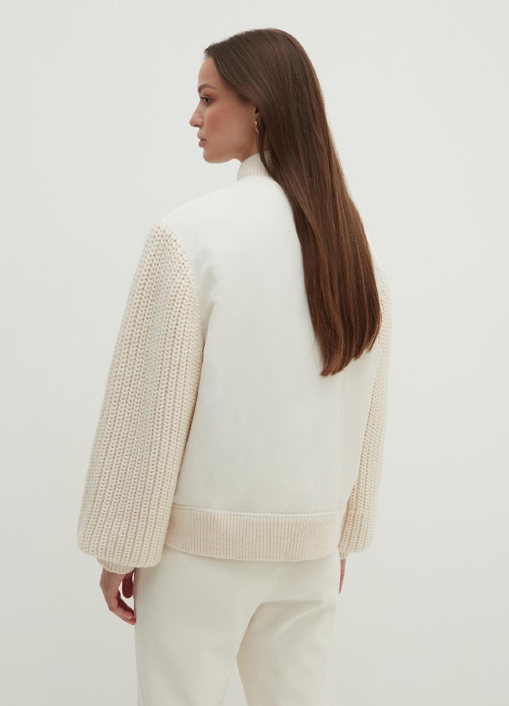 Stefanel Bomber oversize con maniche in maglia In Saldo