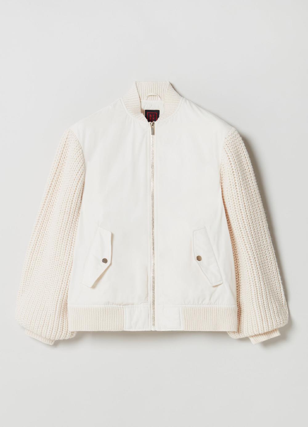 Stefanel Bomber oversize con maniche in maglia In Saldo